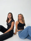 Hemilly bluse med bolder - Sort