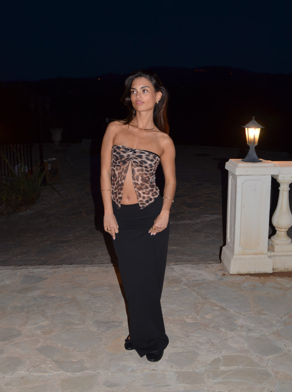 Zita bandeau meshtop - Leopard