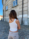Ariel one-shoulder top - hvid