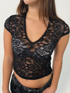 Hemilly bluse med bolder - Sort