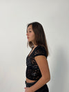 Hemilly bluse med bolder - Sort