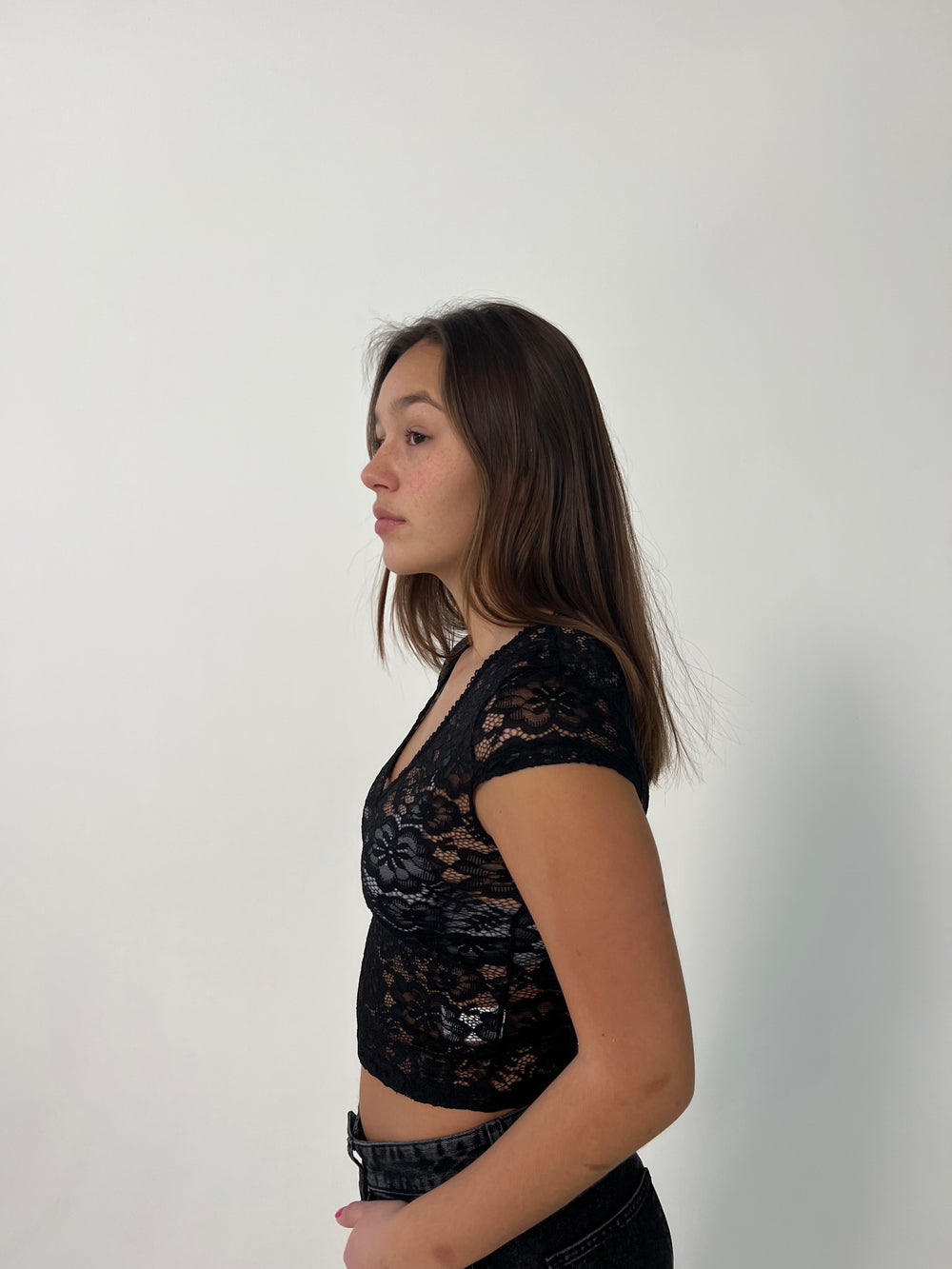 Hemilly bluse med bolder - Sort