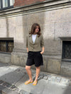 Juliane cropped blazer i tern - Grøn