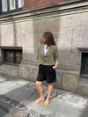 Juliane cropped blazer i tern - Grøn