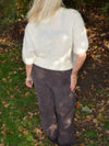 Rancy strikket mohair t-shirt - Off white