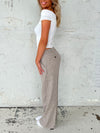 Herringbone bukser - Brun/hvid