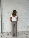 Herringbone bukser - Brun/hvid