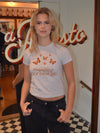 "Manifest your best life" baby tee - Grå