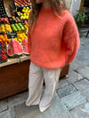 Elina striktrøje - Koral orange