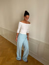 Classic wide bukser - Babyblå