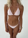 Amara blonde bikini - Lyserød/hvid