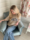 "Amour" striktrøje - Beige