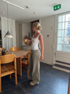Mandaline top med blondetaljer - Hvid