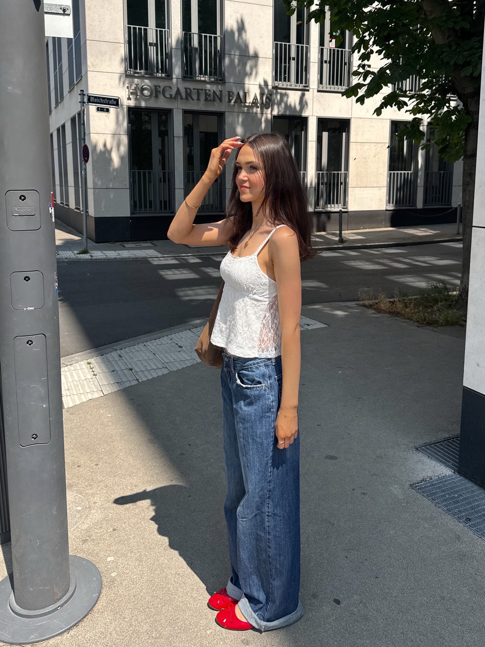 Bente blondetop - Hvid