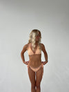 Zendaya bikini - Orange/hvide striber