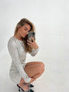 Kayla glitterkjole - Sølv