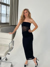 Claudie nederdel i blonde - Sort