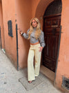 Audrena lavtaljede jeans - Gul