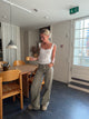 Mandaline top med blondetaljer - Hvid
