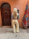 Audrena lavtaljede jeans - Gul
