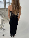 Claudie nederdel i blonde - Sort