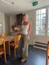 Mandaline top med blondetaljer - Hvid