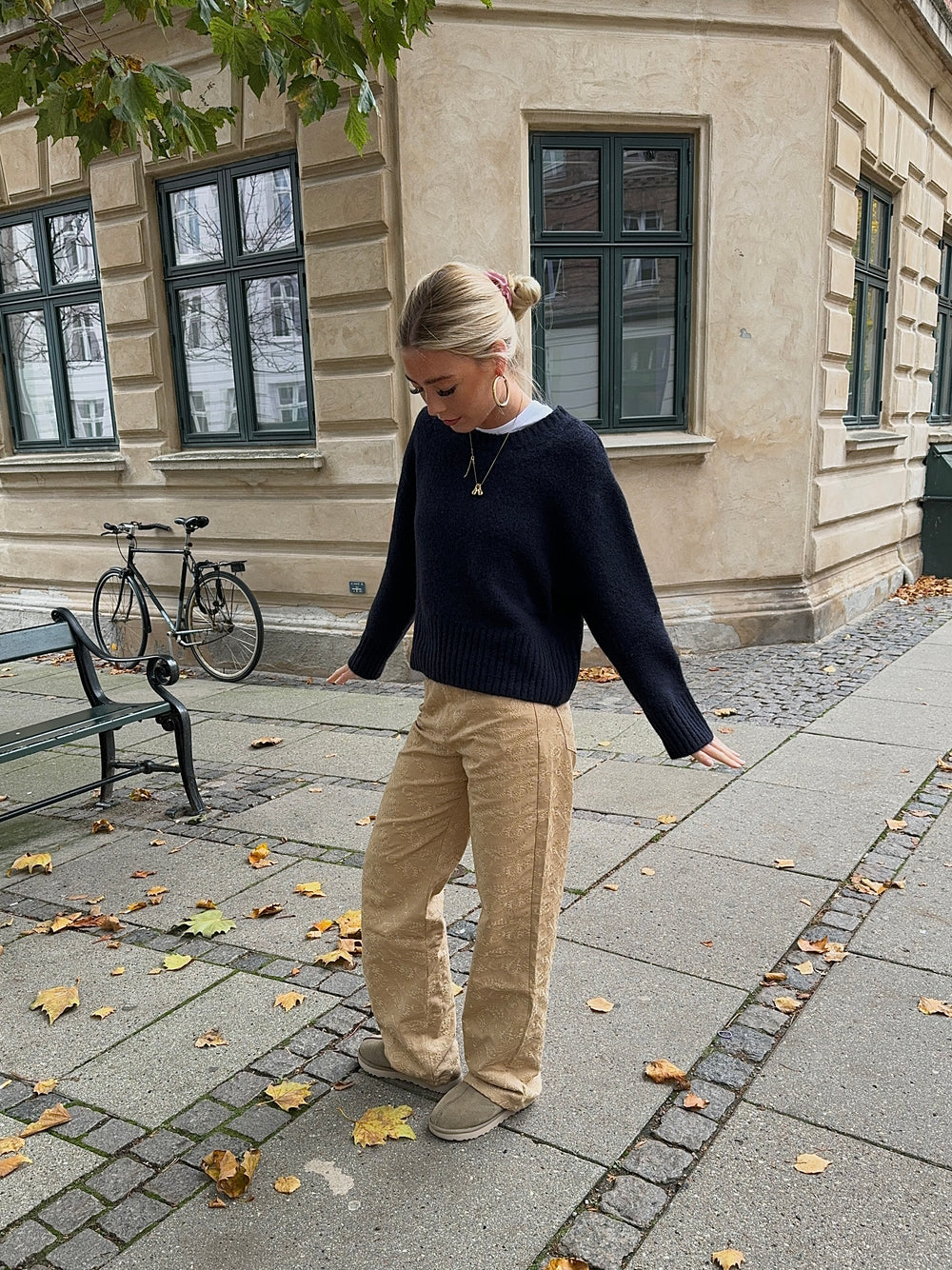 Mirah bukser med mønster - Beige