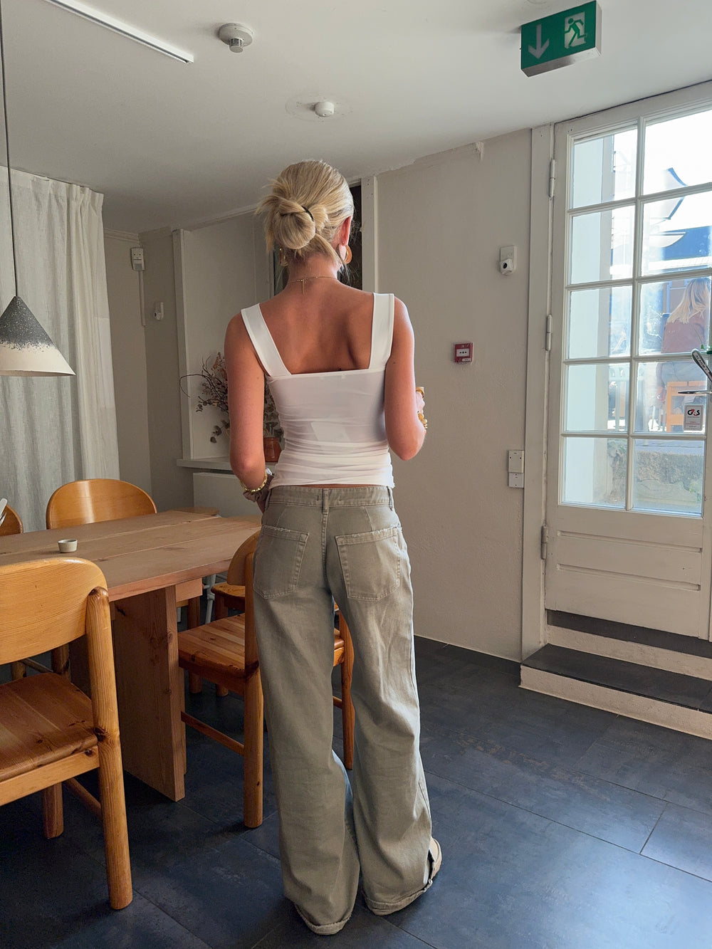 Mandaline top med blondetaljer - Hvid