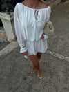 Aveline off shoulder kjole - Hvid
