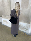 Barcelona skuldertaske i ruskind - Sort
