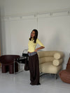 Calsia suitbukser med polkaprikker - Brun/blå