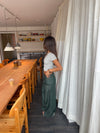 Olive jeans med detaljer - Blågrøn
