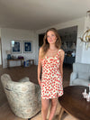 Elvalina kjole med blomster - Gul/rød