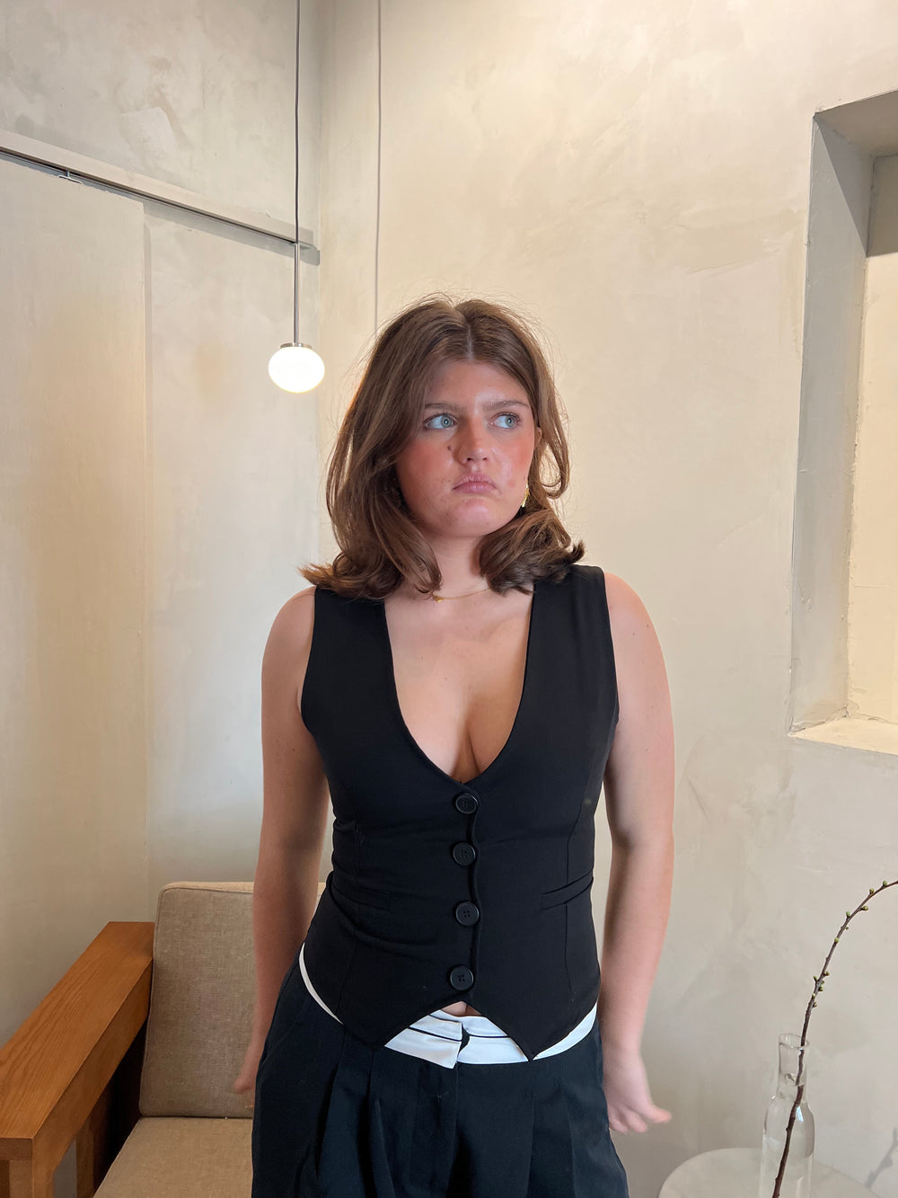 Ottilia vest - Sort