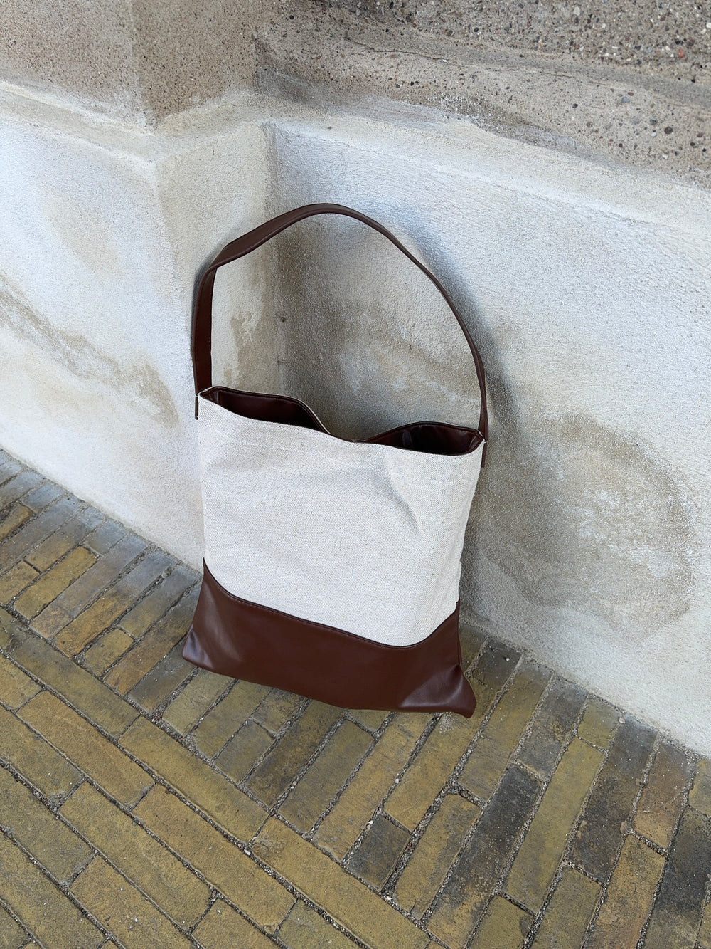 Genova skuldertaske - Beige/brun