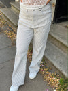 Elsa stribede jeans - Hvid