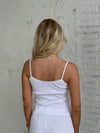Kaya pointelle top - Hvid