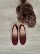 Cossetta ballerina med riller - Bordeaux