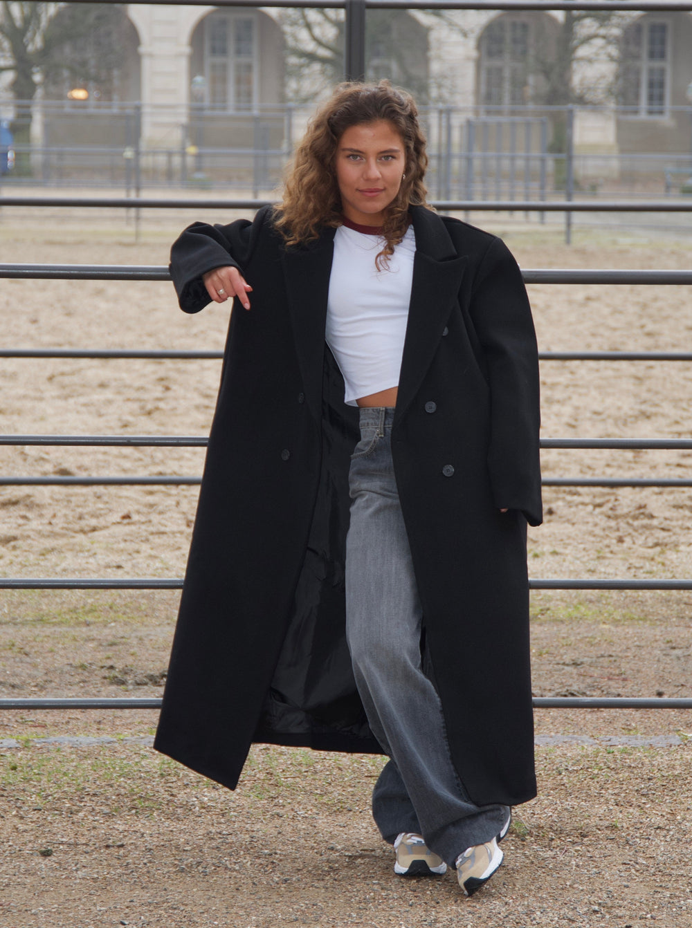 Alva oversized frakke - Sort