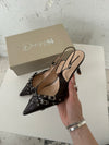 Kandy slingback stiletter - Brun