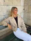 Millie cropped trenchcoat - Beige