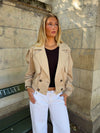 Millie cropped trenchcoat - Beige