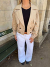 Millie cropped trenchcoat - Beige
