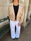 Millie cropped trenchcoat - Beige