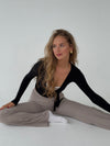 Motion wrap bluse - Jet Black