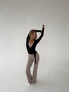 Motion wrap bluse - Jet Black