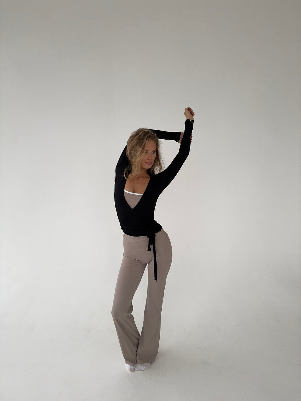 Motion wrap bluse - Jet Black