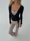 Motion wrap bluse - Jet Black