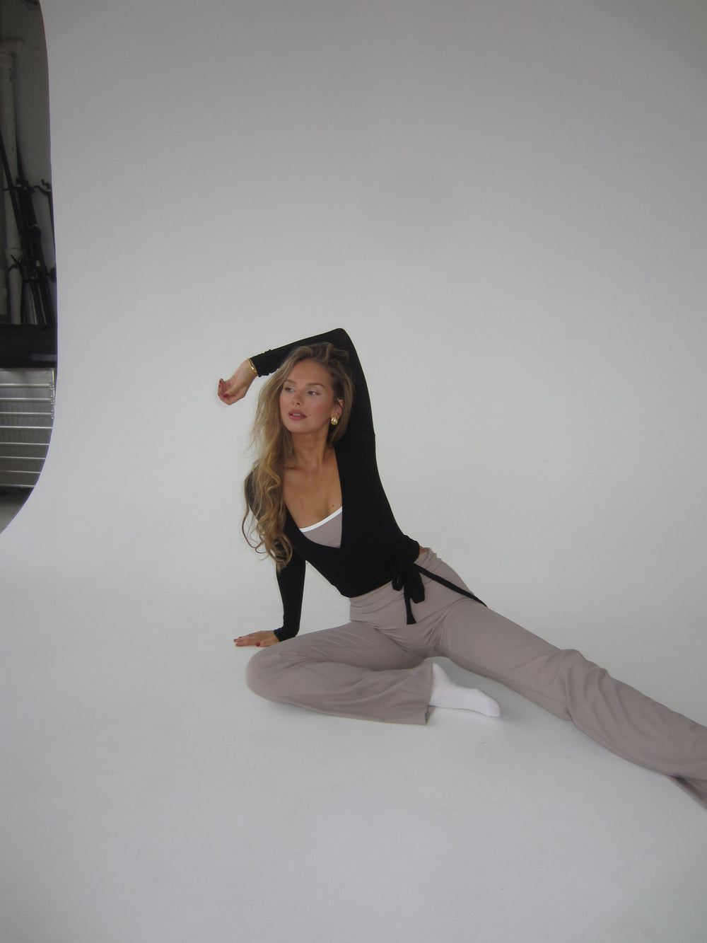 Motion wrap bluse - Jet Black