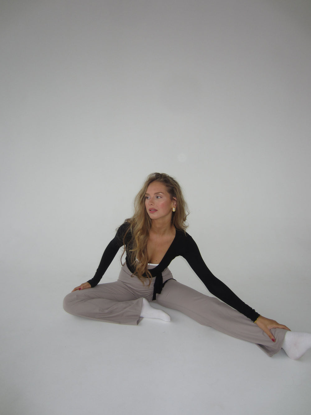 Motion wrap bluse - Jet Black